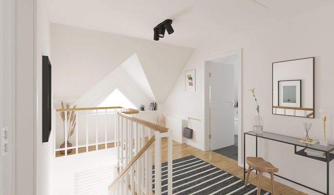 Offener Flur im Dachgeschoss