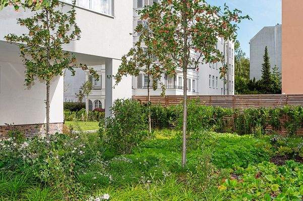 Übergang Gartenhaus