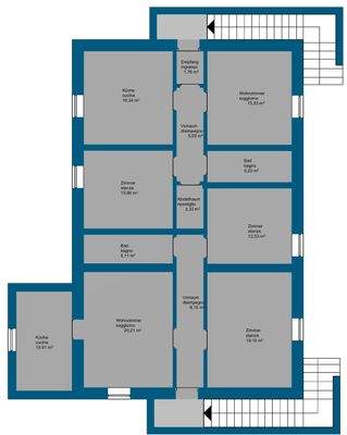 Grundriss Haus B 1. Stock