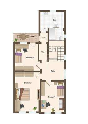 Grundriss Obergeschoss