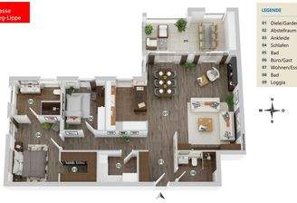 Grundriss Wohnung 3 1. Obergeschoss