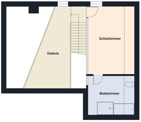 Grundriss ohne Maßstab / Obergeschoss