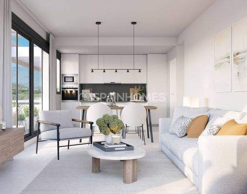 Spacious Flats in a Golfside Complex with Pool in Casares