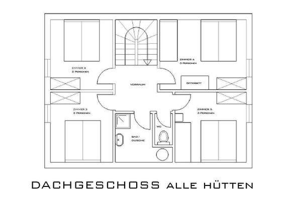 Plan Dachgeschoss - Gemütliches Chalet im Ski- und Wanderparadies FEUERKOGEL mit traumhaften Ausblick Kauf Ebensee Oberösterreich