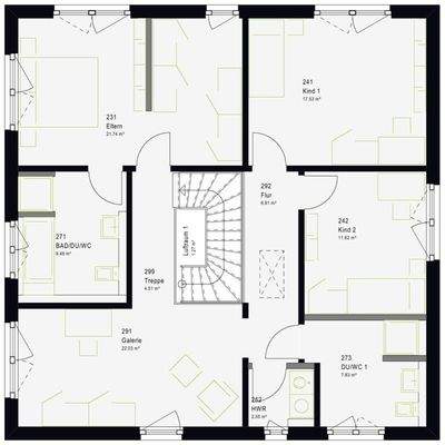 Dachgeschoss mit schöner Galerie