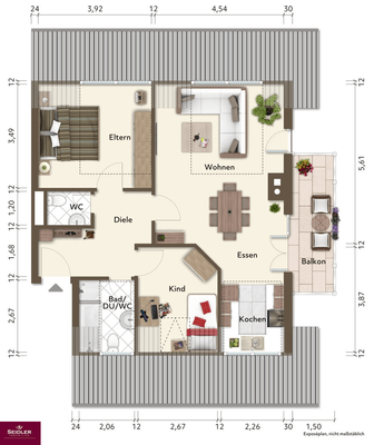 Illustrierter Grundriss