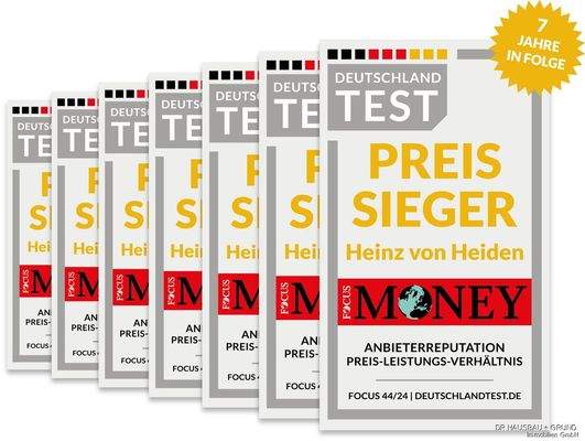 Preissieger 7 Jahre in Folge