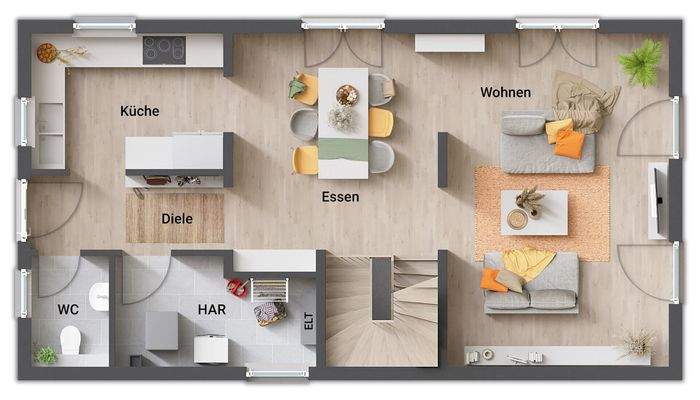 Grundriss-Einfamilienhaus-Aura-125-Erdgeschoss-mit-Keller