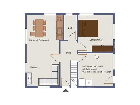 Erdgeschoss (kein Maßstab)