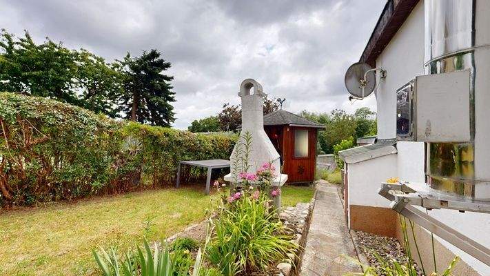 Grillplatz und Schuppen