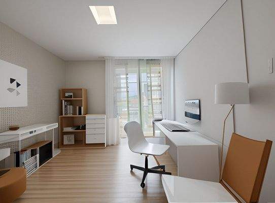 Arbeitszimmer Visualisiert