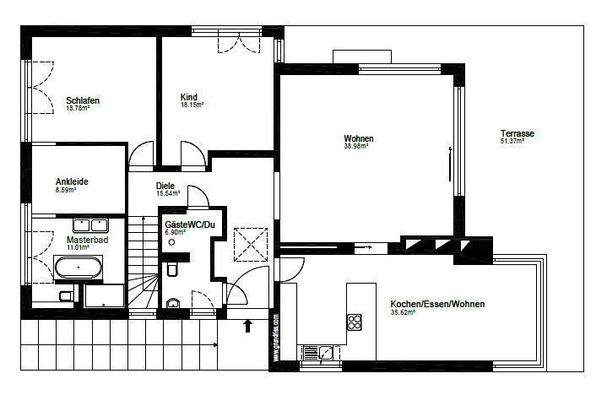 Grundriss EG (OG Straßenseite)