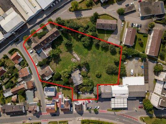 Blick von der Sießenerstraße 2 markiert