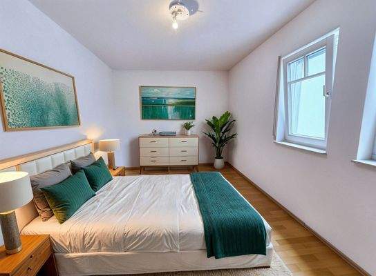 Schlafzimmer mit Einrichtungsvorschlag