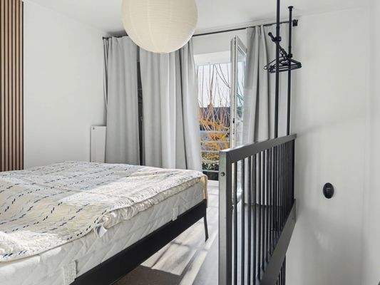 Schlafzimmer im Obergeschoss Einheit B