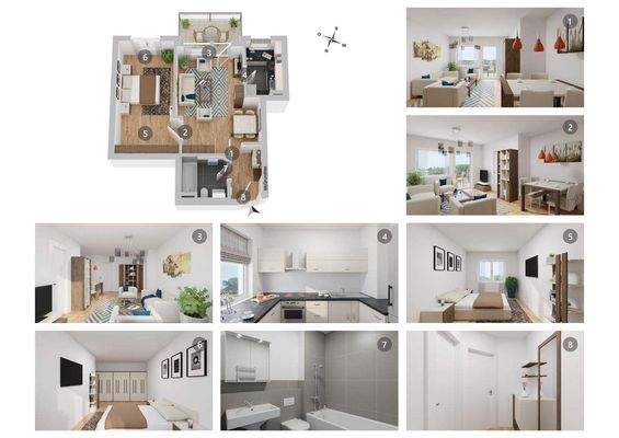 Bild-Collage der Wohnung