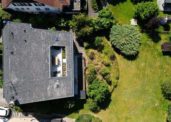 Gebäude / Garten Vogelperspektive