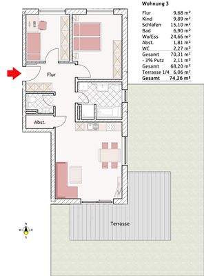 Erdgeschoss WHG Nr. 3