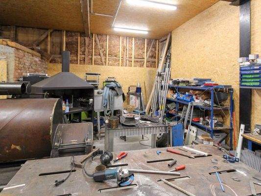 Werkstatt in der Halle