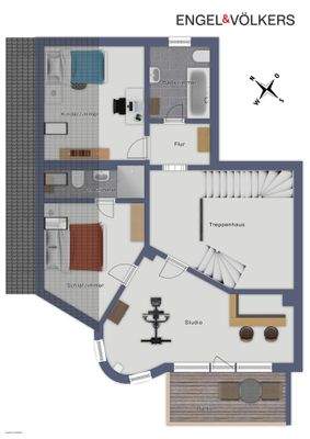 Grundriss Dachgeschoss 1 -Hauptwohnung