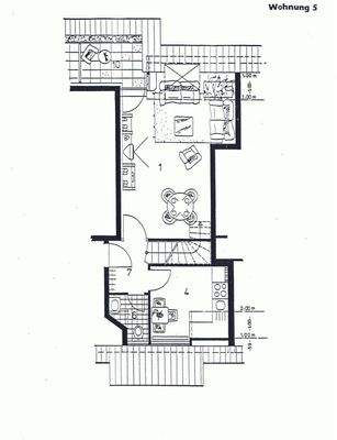 Grundriss-Skizze 1. Obergeschoss