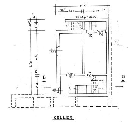 Haus II; Grundriss Keller