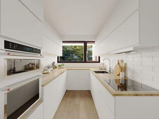 Küche grafisch bearbeitet