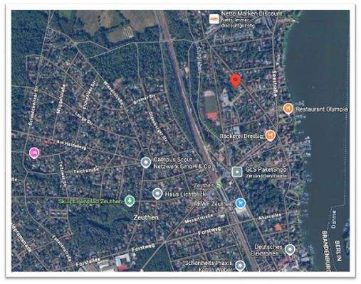 Lage des Objekts in Zeuthen