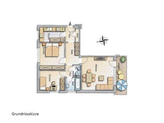Grundrissskizze