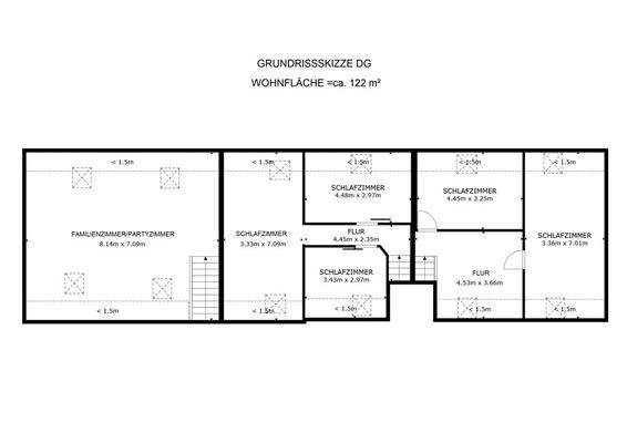 Grundrissskizze DG