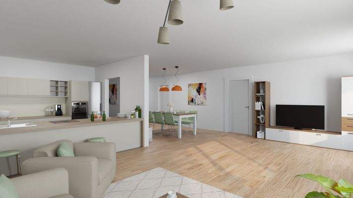 Wohnbereich-Visualisierung