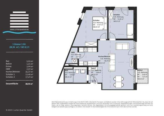 Wohnung 31 Lutter-Quartier