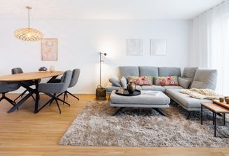 Musterhaus Einrichtungsbeispiel- Wohnzimmer