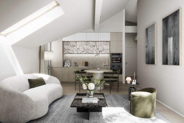 Wohnbereich im Dachgeschoss