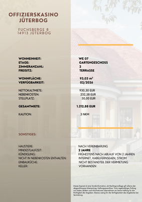 Mietpreis WE 07