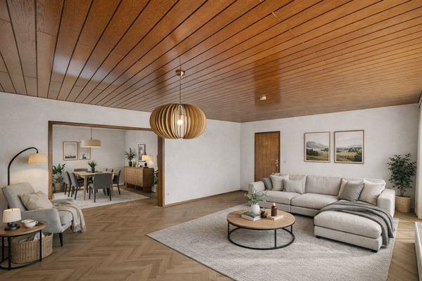 ERDGESCHOSS - WOHNZIMMER & ESSZIMMER | NACHHER (KI)