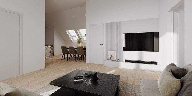 Visualisierung Wohn- und Essbereich