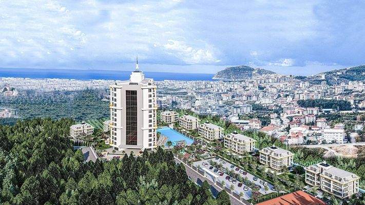 Sea View Flats within Nature in Alanya Mahmutlar