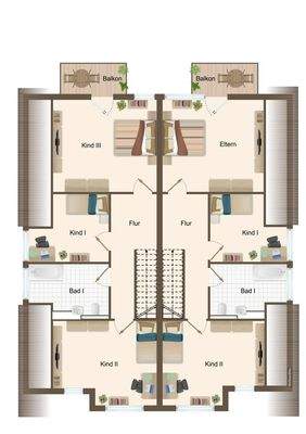 Dachgeschoss Grundriss aus der Baugenehmigung
