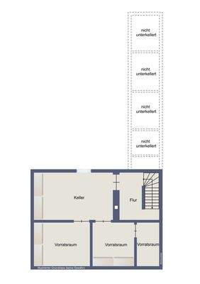 Kellergeschoss, Wohnhaus 2 (kein Maßstab)