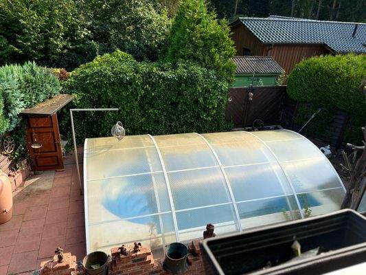 Blick vom Balkon Schlafzimmer