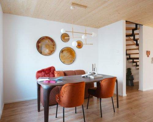 Moderne Esszimmer-Ecke