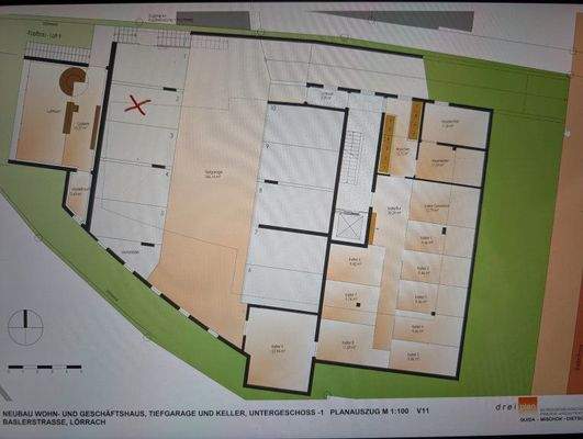 Grundriss TG, Keller Nr. 2