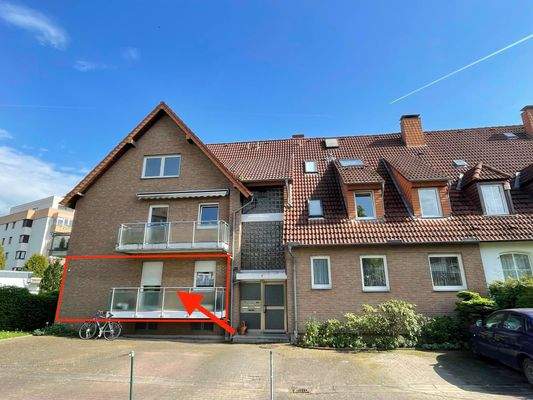 Gepflegtes Haus mit eingezeichneter Wohnung