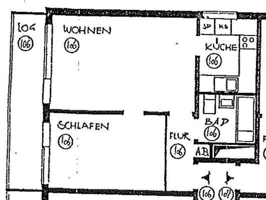 Grundriss – 47 m² Wohnfläche