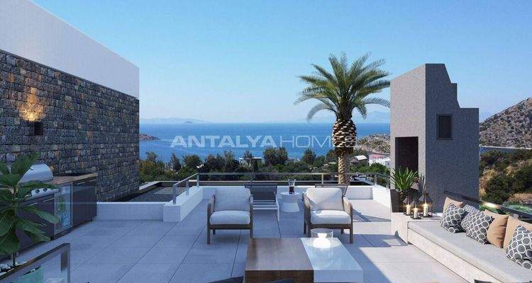 Sea View Villas Close to Sea in Bodrum Gumusluk