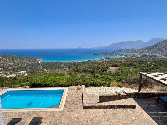 MIT VIDEO! Kreta, Kalo Chorio: Elegante freistehende Villa mit Meerblick zu verkaufen
