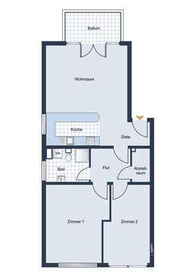 Grundriss der Wohnung