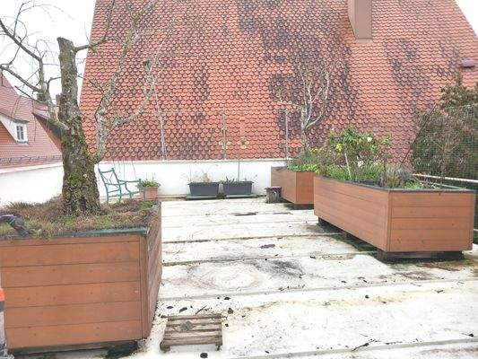Dachterrasse auf Anbau
