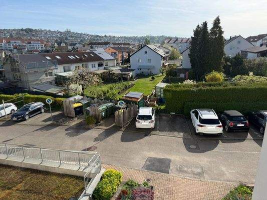 Blick auf die Stellplätze